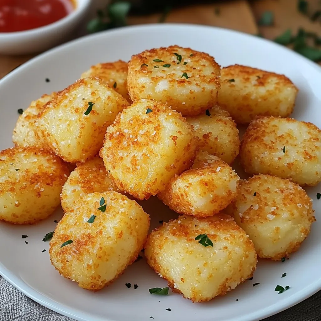 Deliciosos bocadillos de yuca dorados en un plato, servidos con salsa para acompañar.