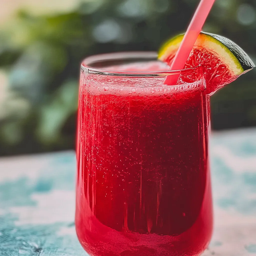 Un vaso de jugo rojo fresco servido en un vaso alto, acompañado de trozos de zanahoria, remolacha y fresas frescas.