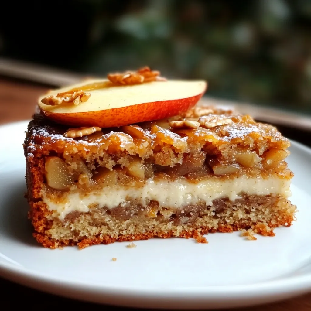 Pastel de avena, manzana y zanahoria recién horneado en un plato de madera con una decoración rústica.