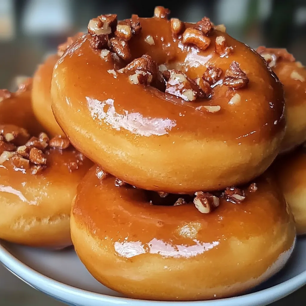 Donas caseras suaves y esponjosas decoradas con glaseado y azúcar glas.