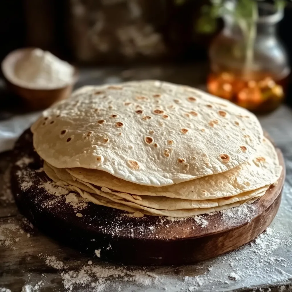 Tortillas de harina caseras recién cocinadas en un comal, listas para servir.