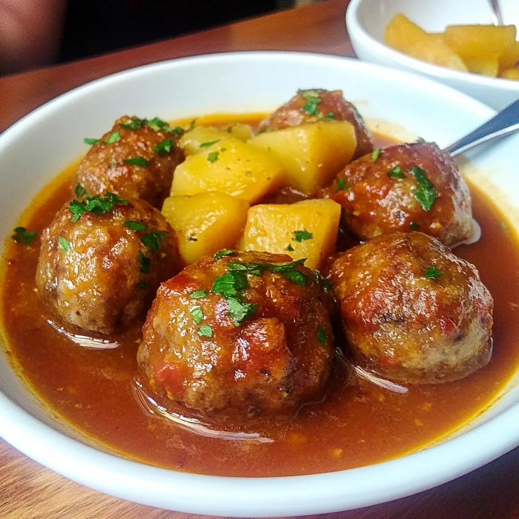 Albóndigas doradas listas para cocinar en salsa casera."