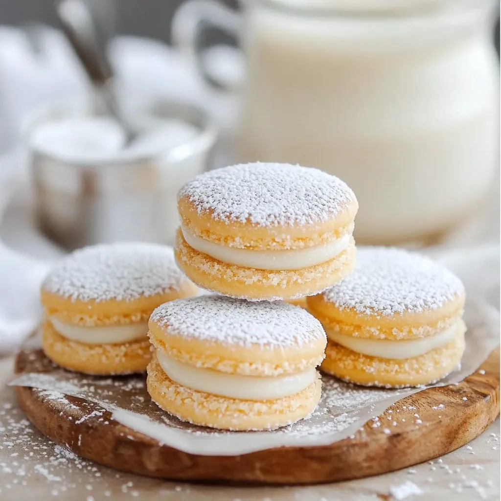 Alfajores caseros recién horneados, listos para rellenar con dulce de leche.