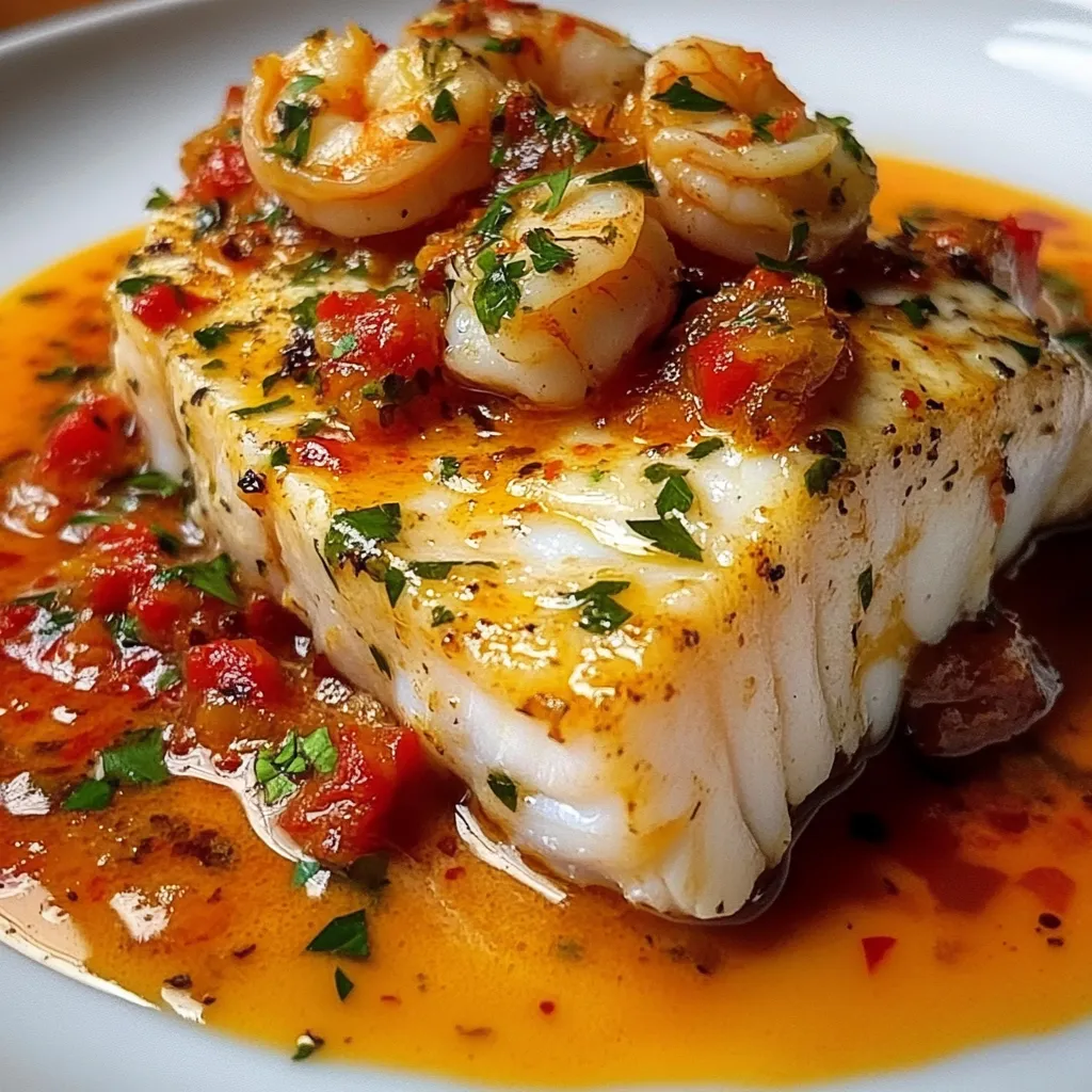 Sartén con la salsa cremosa de pimientos del piquillo antes de triturar.