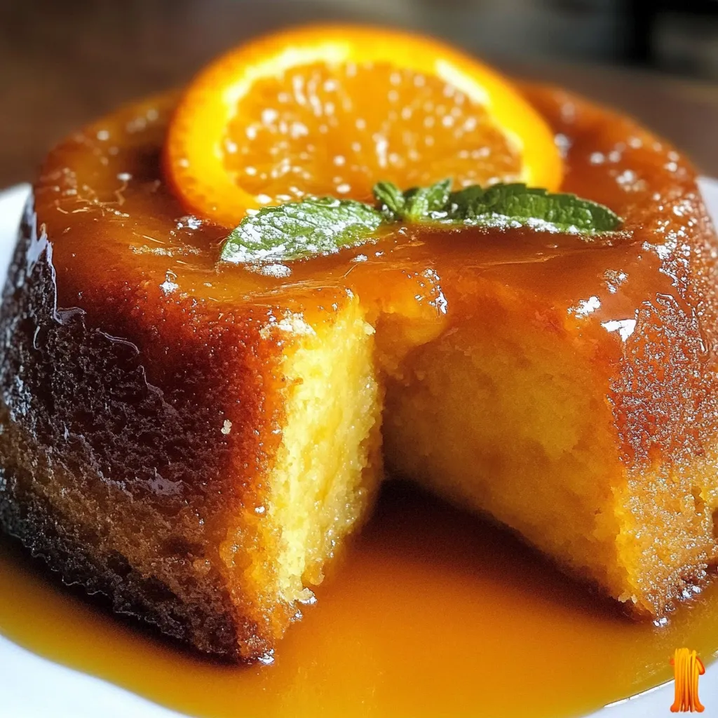 Budín húmedo de zanahoria y naranja recién horneado, con una textura esponjosa y un toque cítrico.