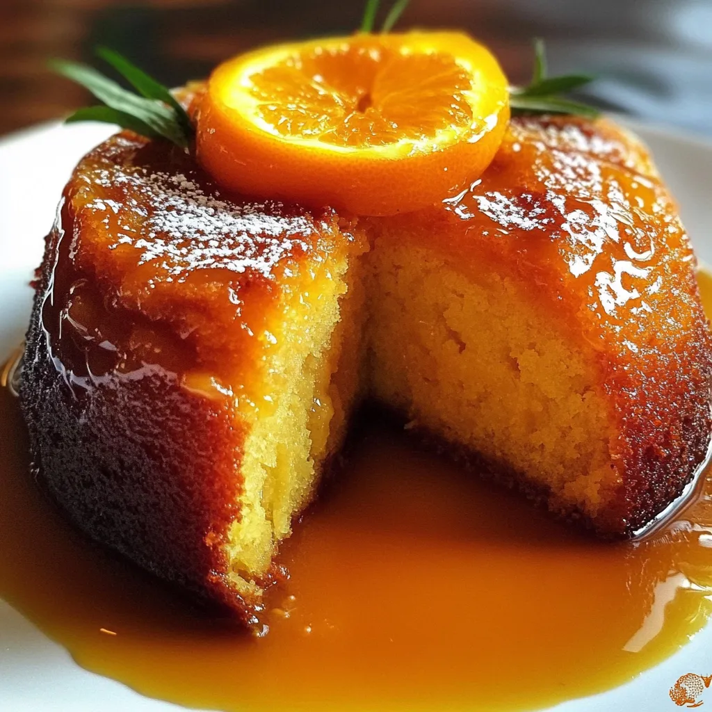 Budín húmedo de zanahoria y naranja recién horneado, con una textura esponjosa y un toque cítrico.