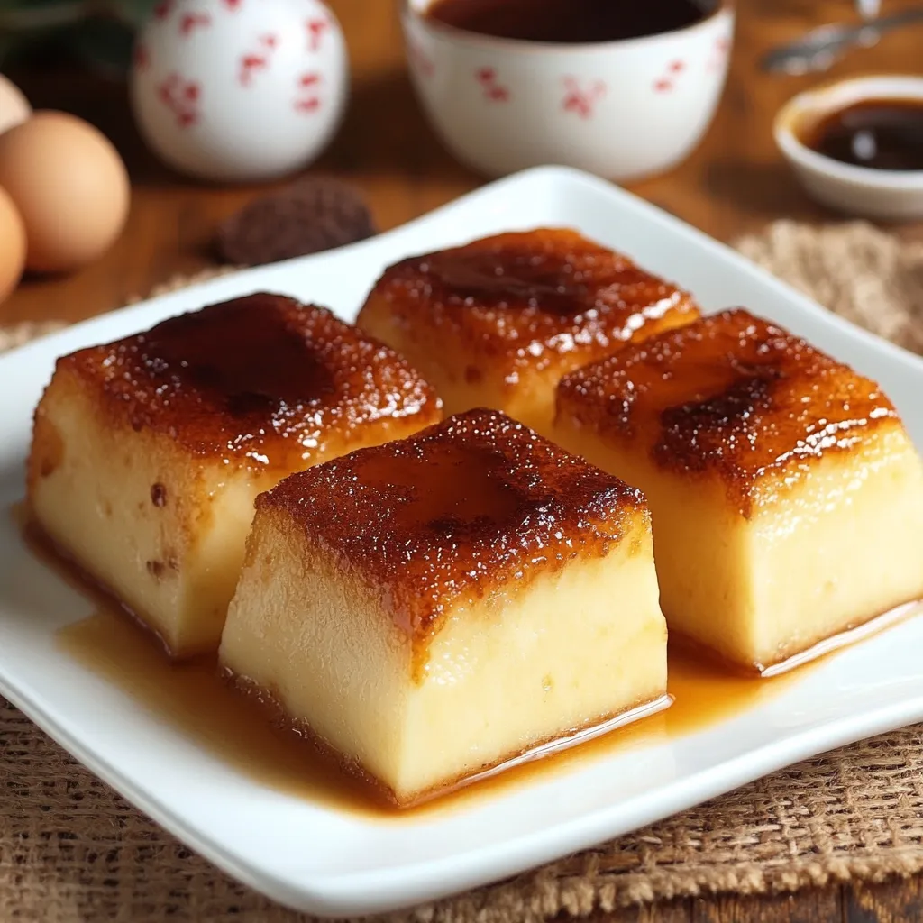 Budín de pan casero servido en un plato blanco, decorado con pasas y un toque de canela.
