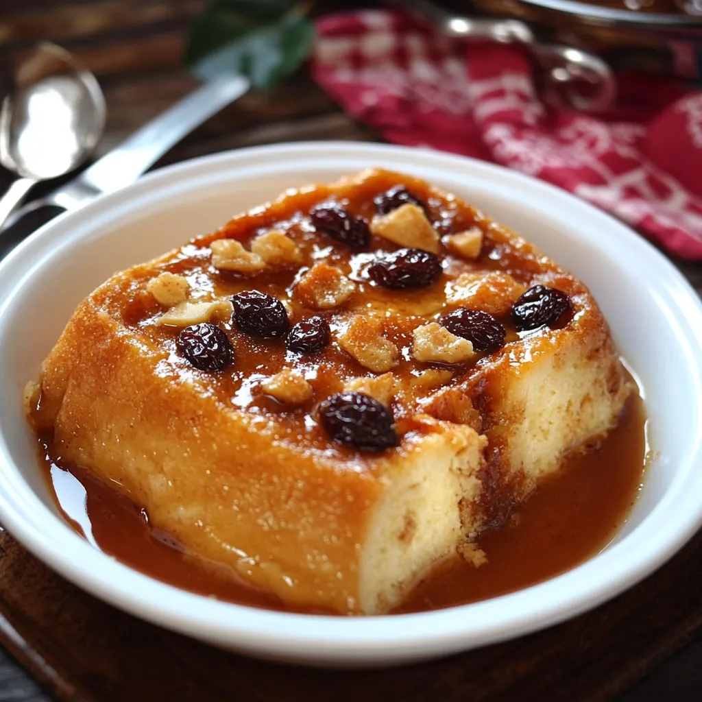 Budín de Pan Mexicano recién horneado en un molde dorado.