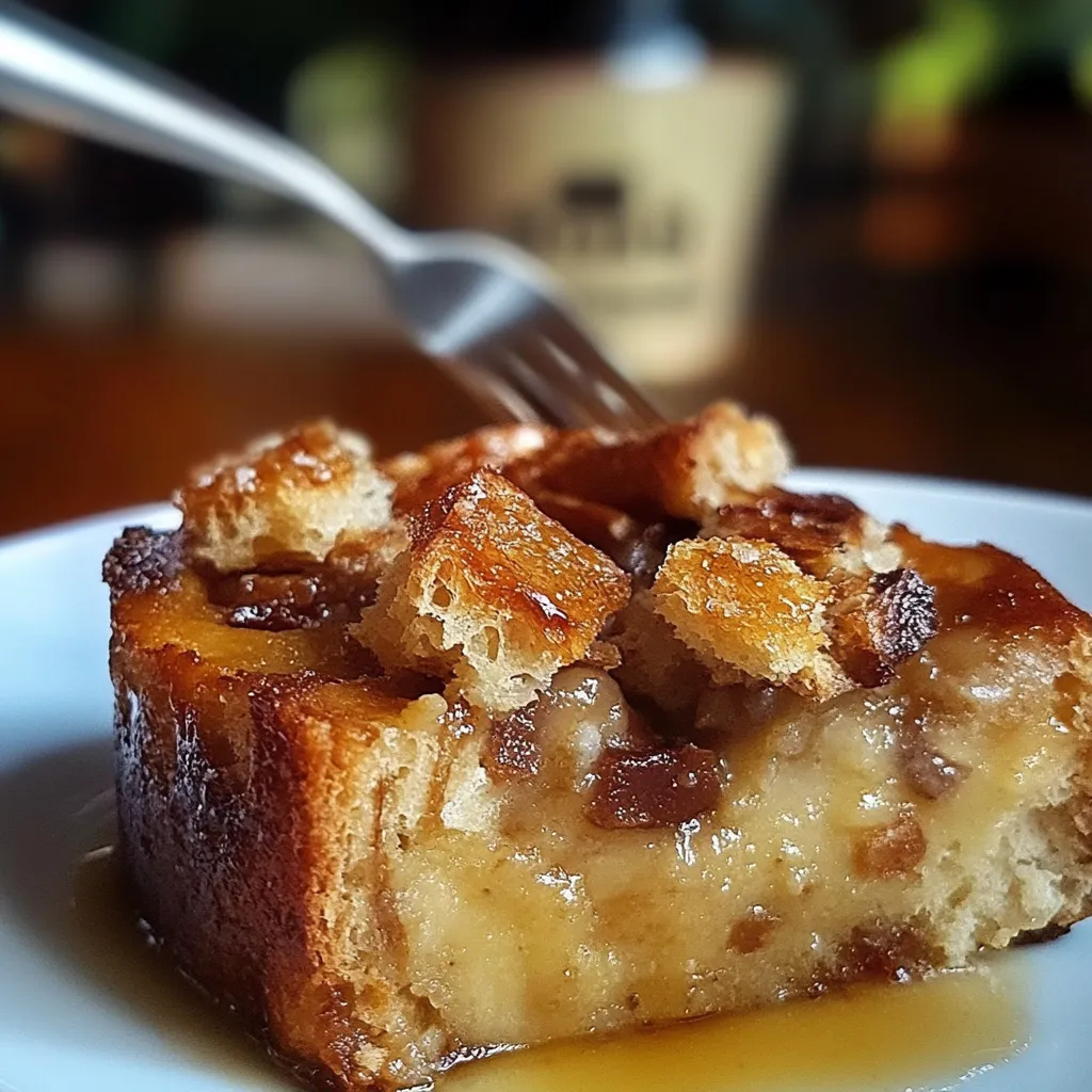 Budín de Pan Puertorriqueño recién horneado con caramelo dorado