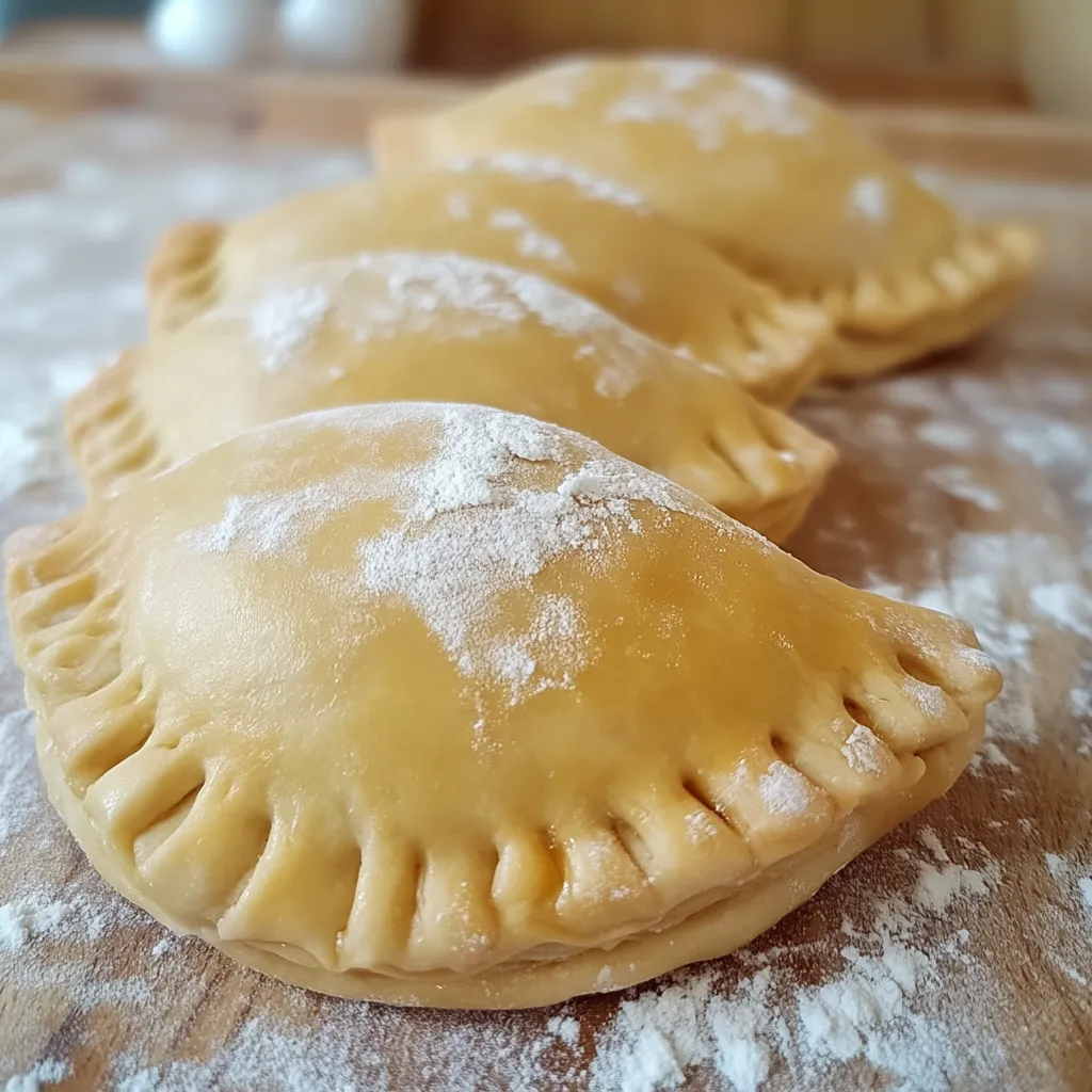 Fotografía de masa de empanadas casera recién amasada sobre una tabla de madera.