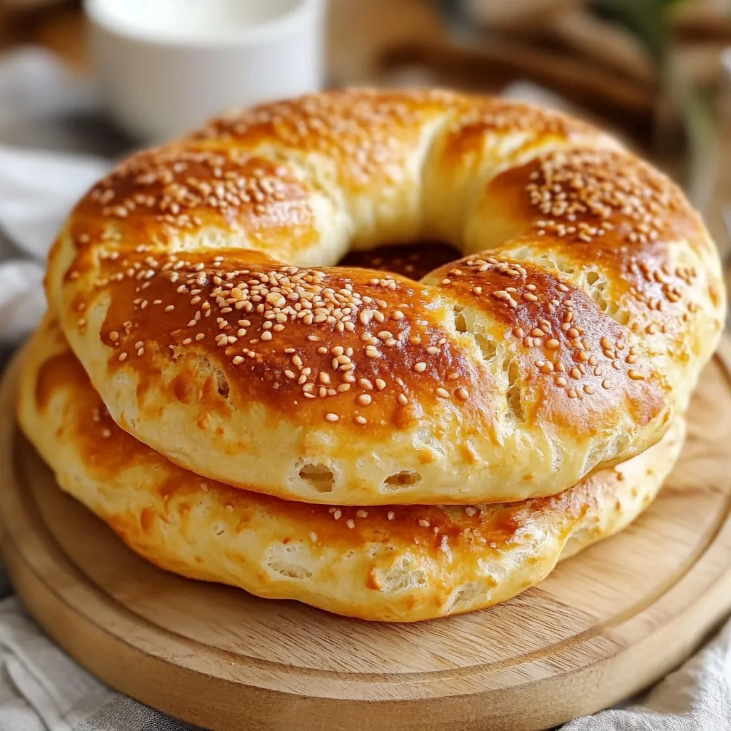Masa de Bazlama en proceso de fermentación, lista para ser estirada.