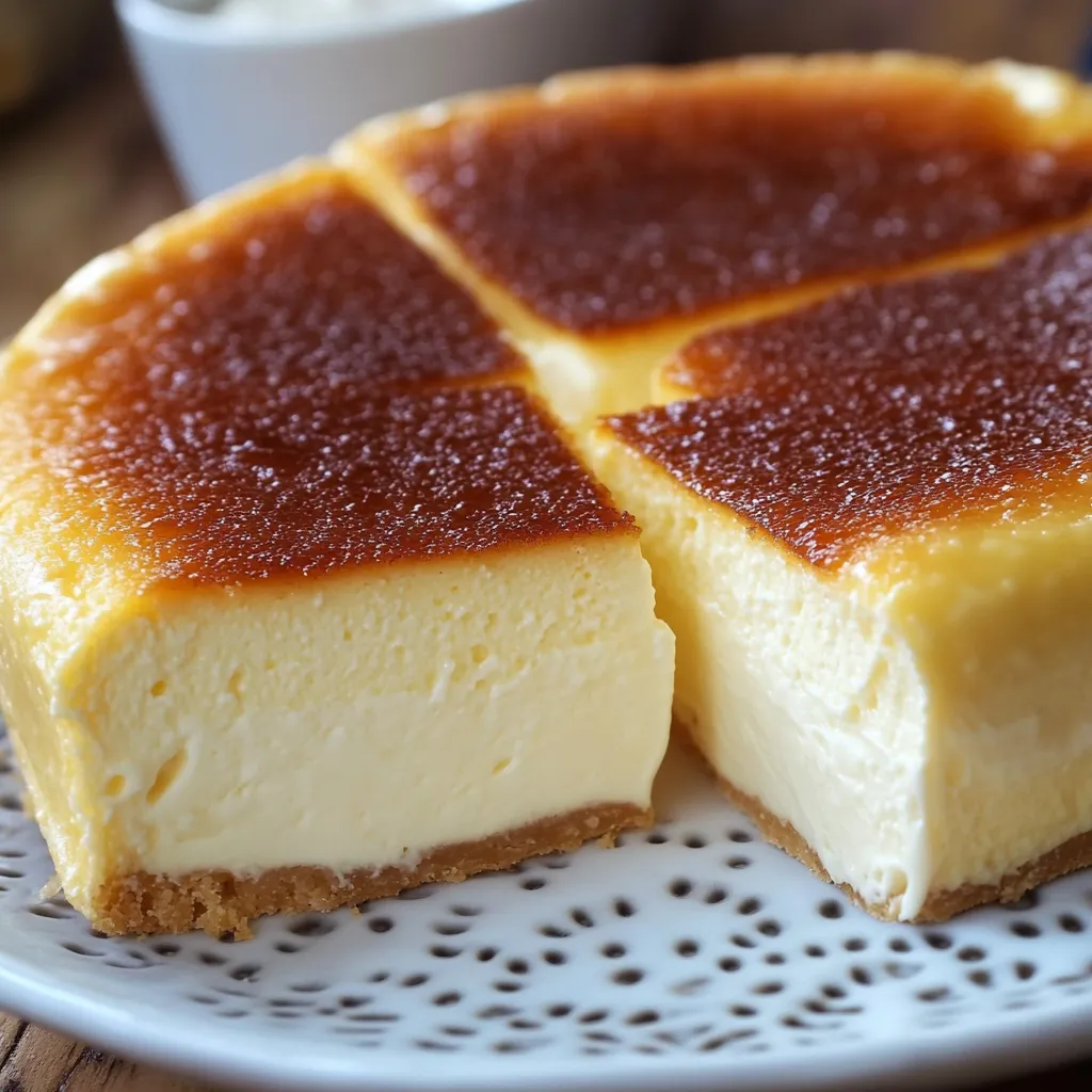 Panqué de queso crema casero recién horneado en un molde.