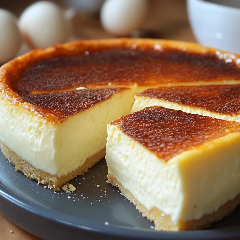 Panqué de queso crema casero recién horneado en un molde.