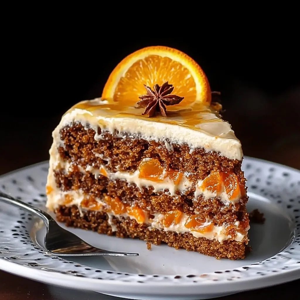 "Tarta saludable de zanahoria y naranja recién horneada, esponjosa y con un toque cítrico natural." "Rebanada de pastel de zanahoria y naranja con cobertura de yogur griego y frutos secos." "Ingredientes frescos para una tarta saludable de zanahoria y naranja, sin azúcar refinada."