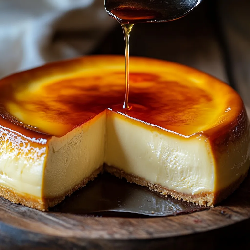 Tarta de queso y yogur griego recién horneada, decorada con frutas frescas y servida en un plato blanco.