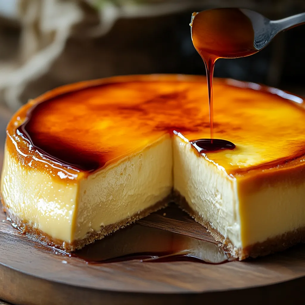 Tarta de queso y yogur griego recién horneada, decorada con frutas frescas y servida en un plato blanco.
