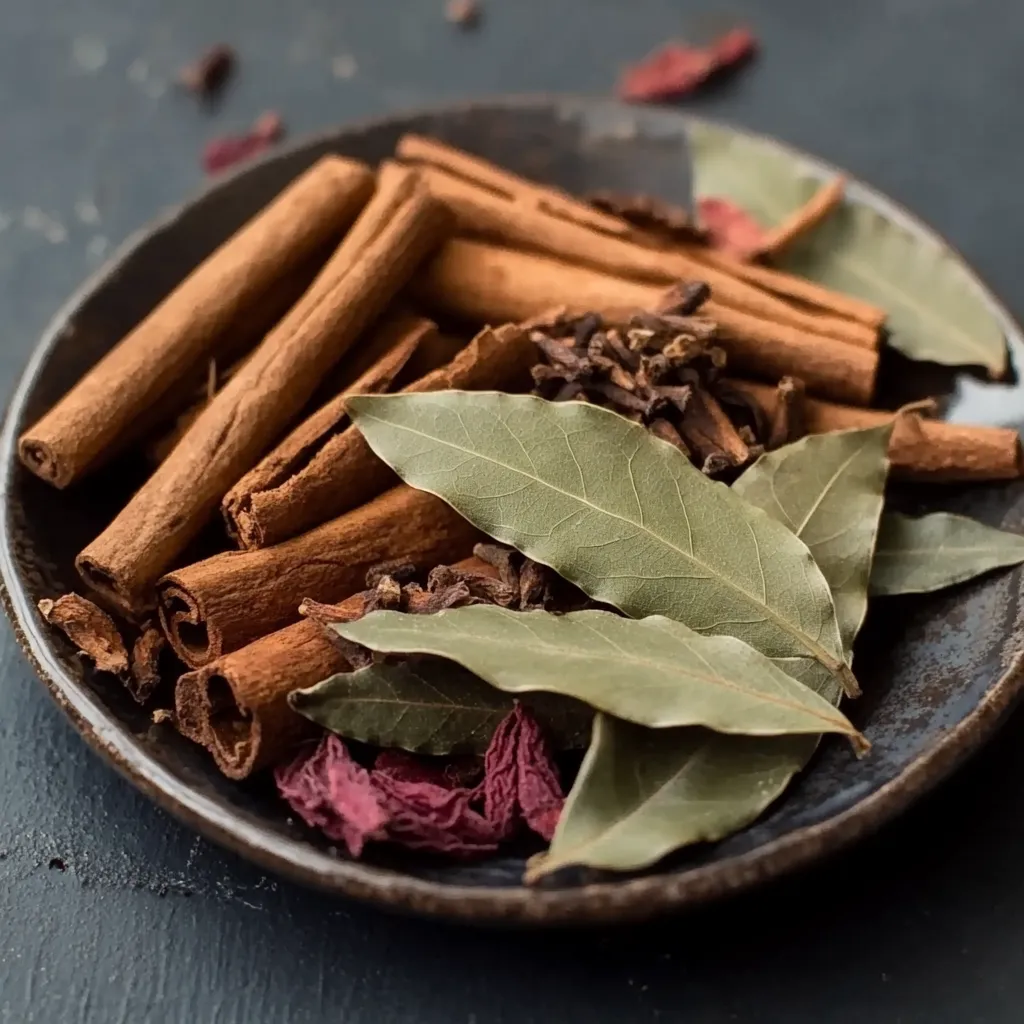 Ingredientes naturales para preparar té detox de Jamaica con laurel y canela
