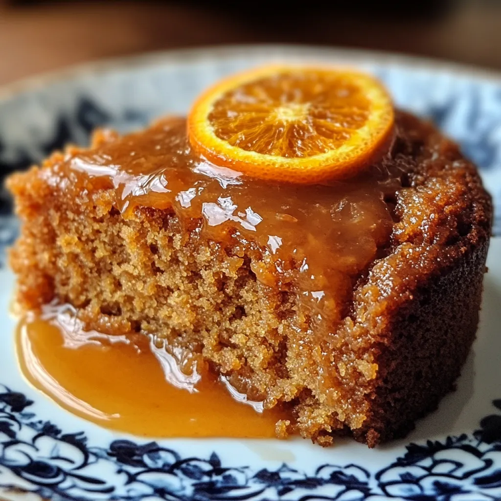 Tarta de zanahoria y naranja sin harina ni azúcar, decorada con ralladura de naranja sobre un plato de cerámica blanca.