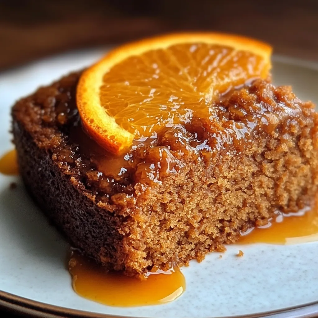 Tarta de zanahoria y naranja sin harina ni azúcar, decorada con ralladura de naranja sobre un plato de cerámica blanca.


