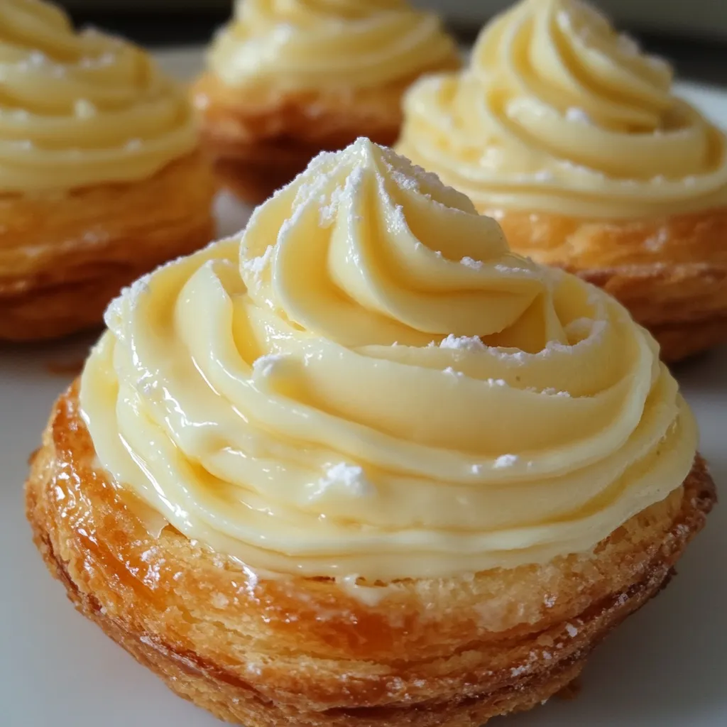 Crema pastelera casera servida en un bol con una cuchara.