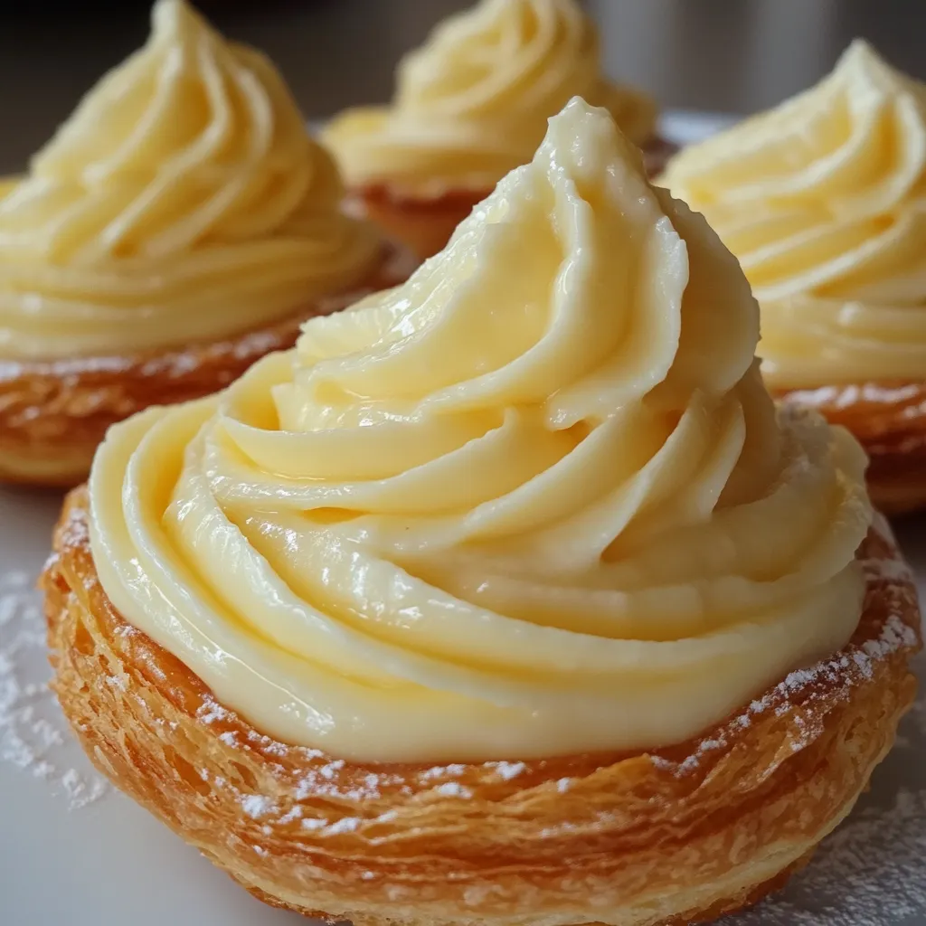 Crema pastelera casera servida en un bol con una cuchara.