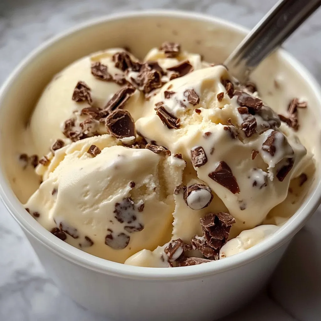 Helado casero de pasas al ron servido en un bol, con textura cremosa y pasas en la parte superior.