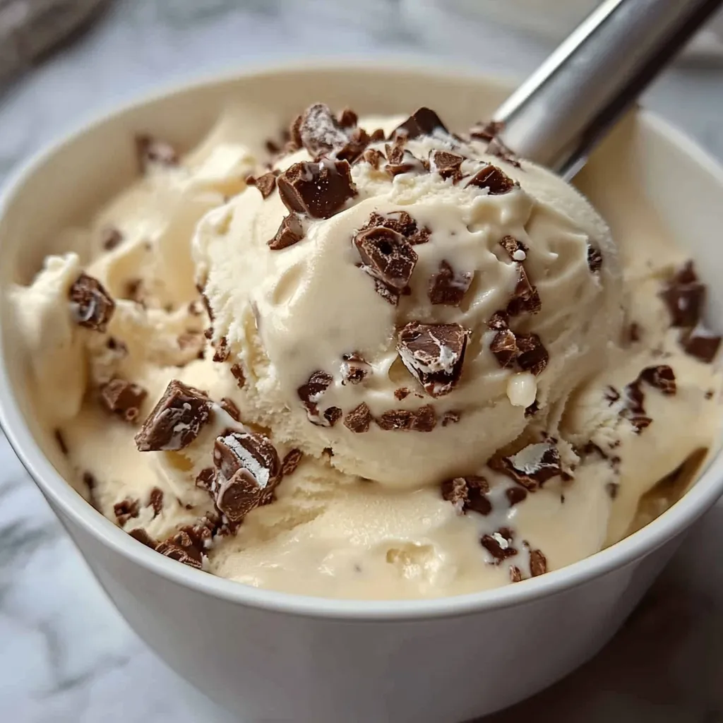Helado casero de pasas al ron servido en un bol, con textura cremosa y pasas en la parte superior.