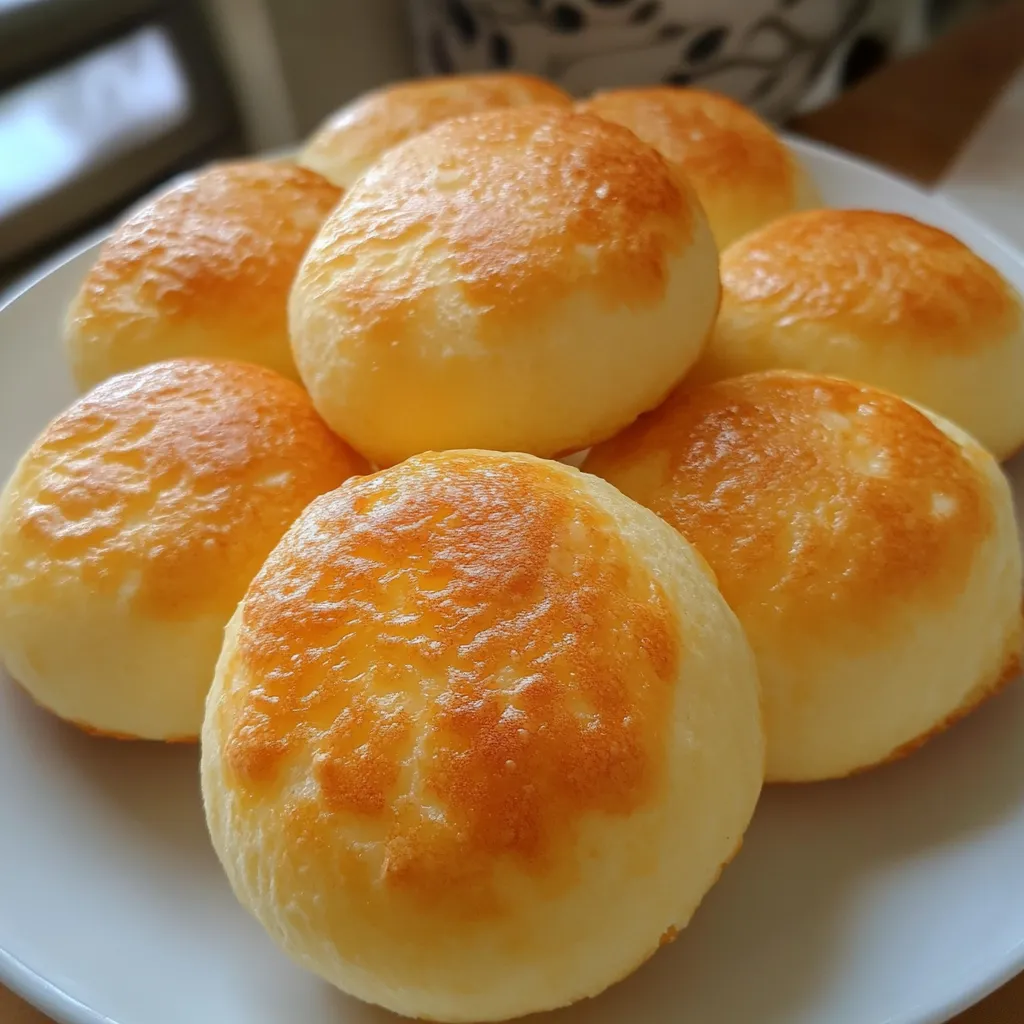 Pan de queso recién horneado con una textura dorada y crujiente.