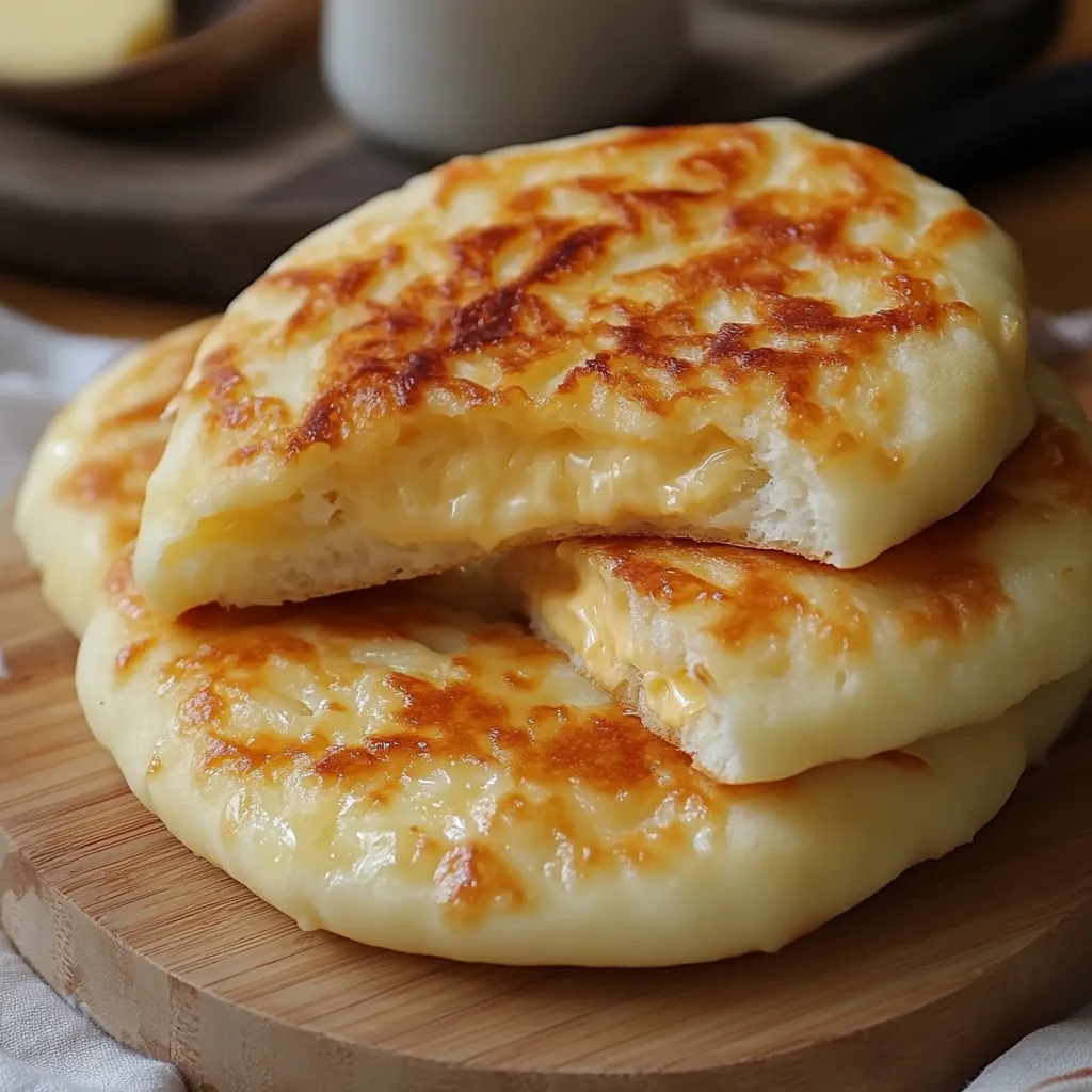 Pan de queso casero recién hecho, con una textura dorada y esponjosa, servido en un plato con queso rallado por encima.