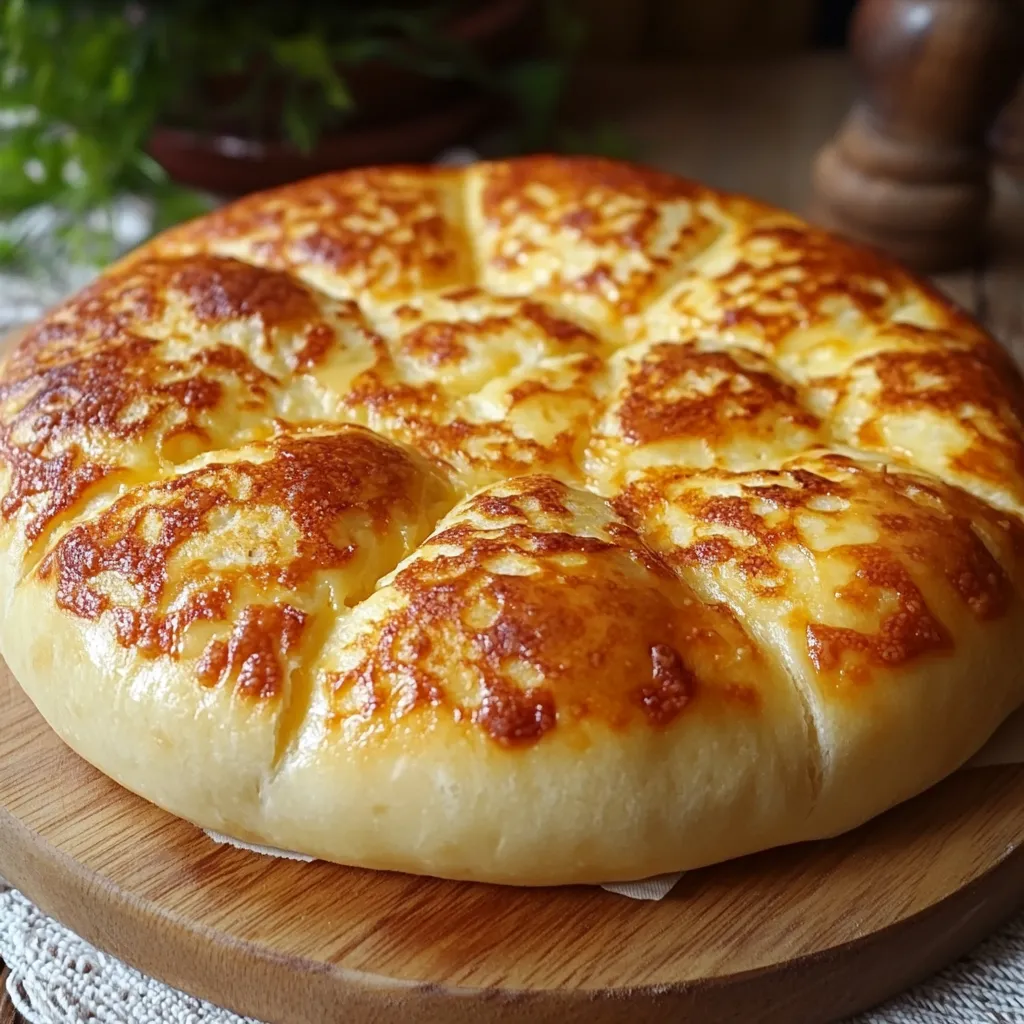 Pan de queso sin horno cocinado en sartén, dorado por fuera y esponjoso por dentro. Perfecto para acompañar el desayuno o la merienda.