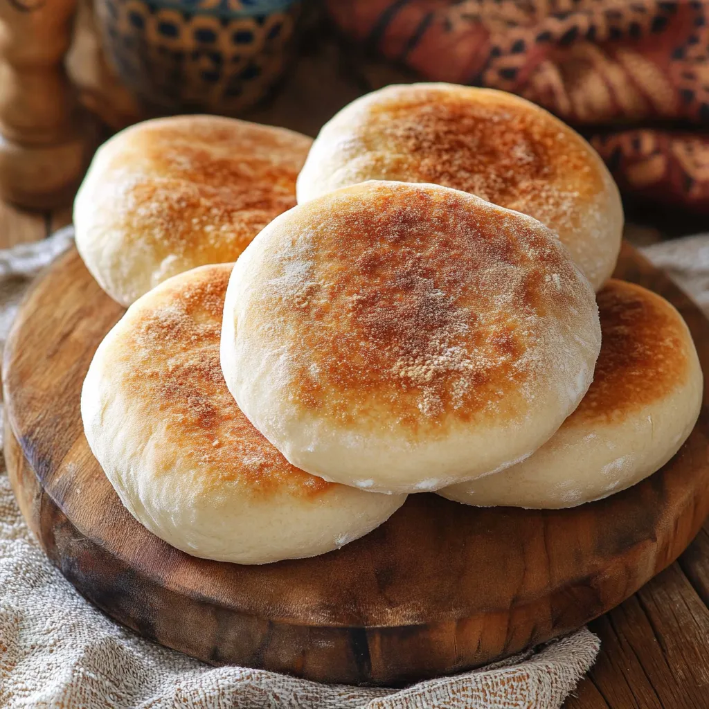 Pan en sartén dorado y esponjoso, recién cocinado y listo para servir