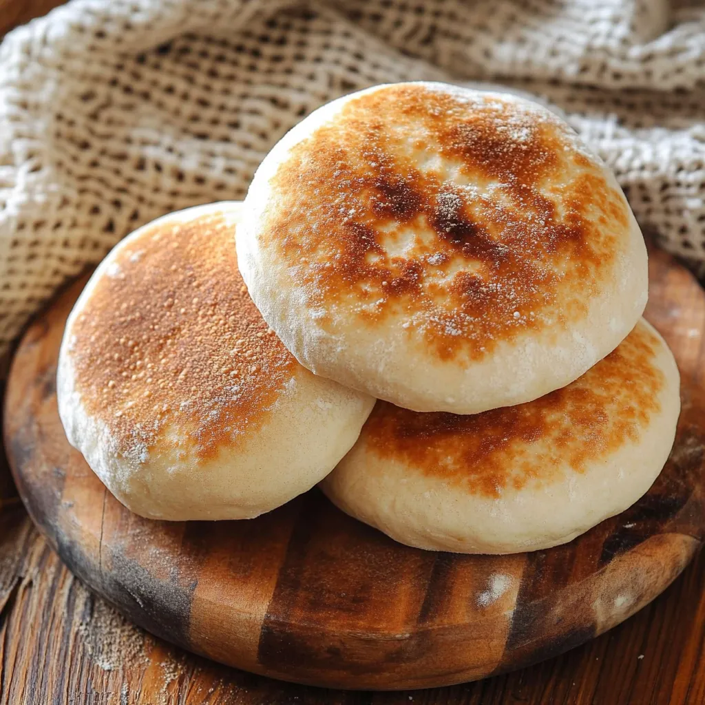 Pan en sartén dorado y esponjoso, recién cocinado y listo para servir