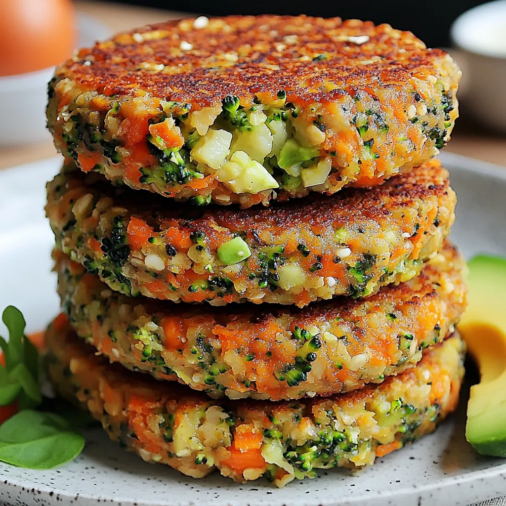 Hamburguesas de verduras caseras doradas en sartén, servidas con ensalada fresca.