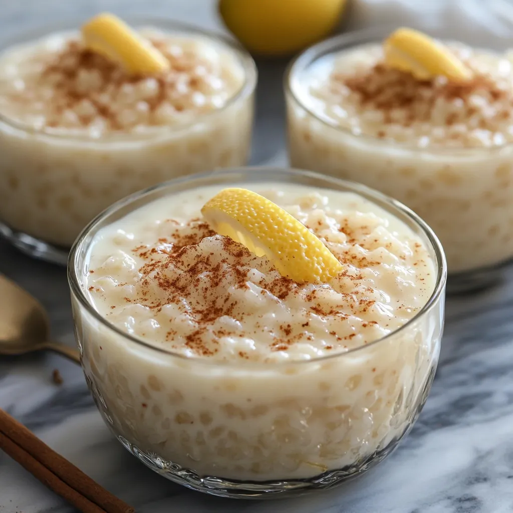 Arroz con leche cremoso servido en un cuenco con canela espolvoreada