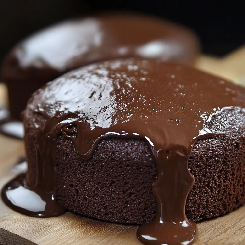 Bizcocho de chocolate casero recién horneado y esponjoso en una rejilla de enfriamiento.