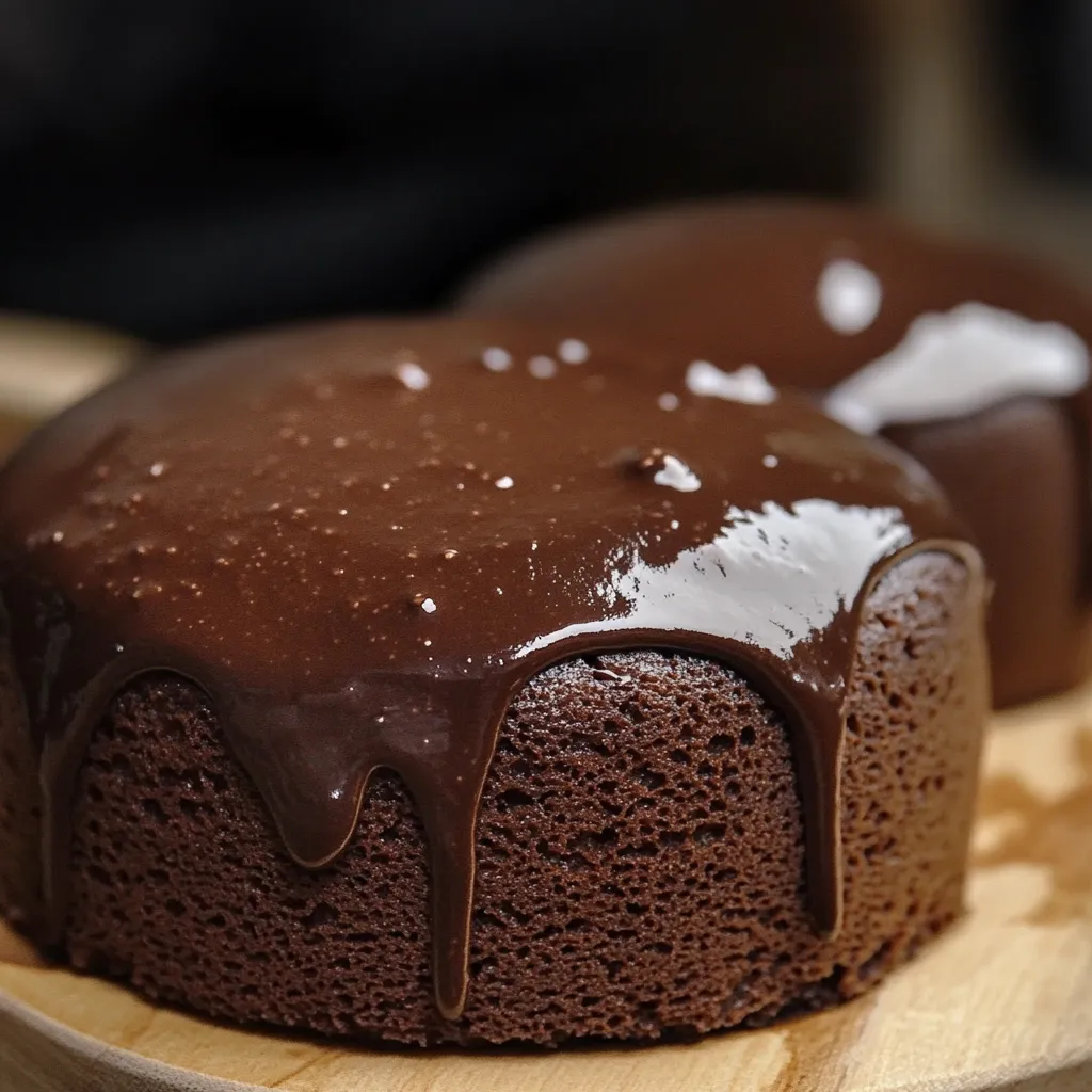 Bizcocho de chocolate casero recién horneado y esponjoso en una rejilla de enfriamiento.