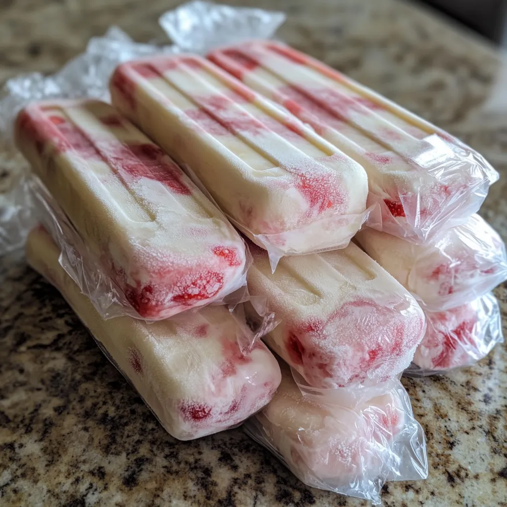 Bolis gourmet de fresas con crema congelados en bolsitas listas para servir