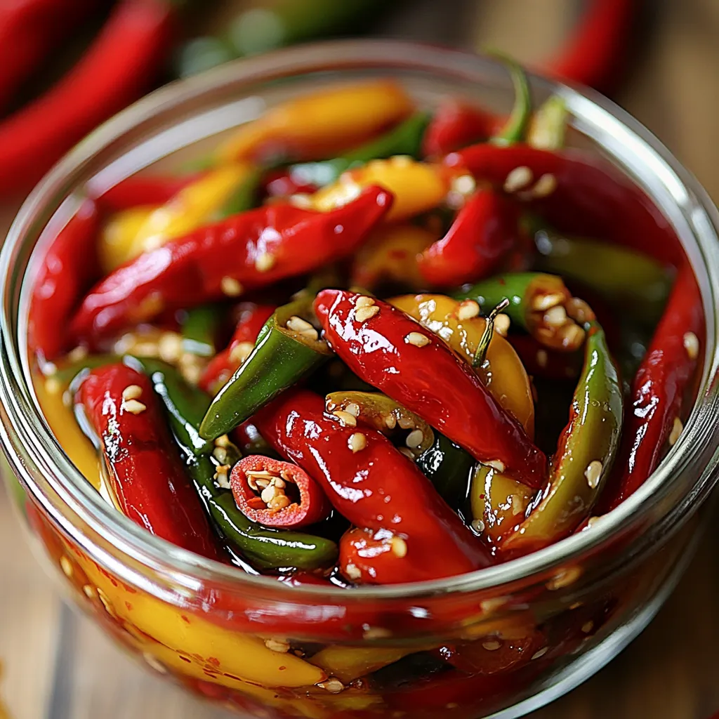 Frasco de chiles jalapeños en vinagre con zanahorias, cebolla y especias.