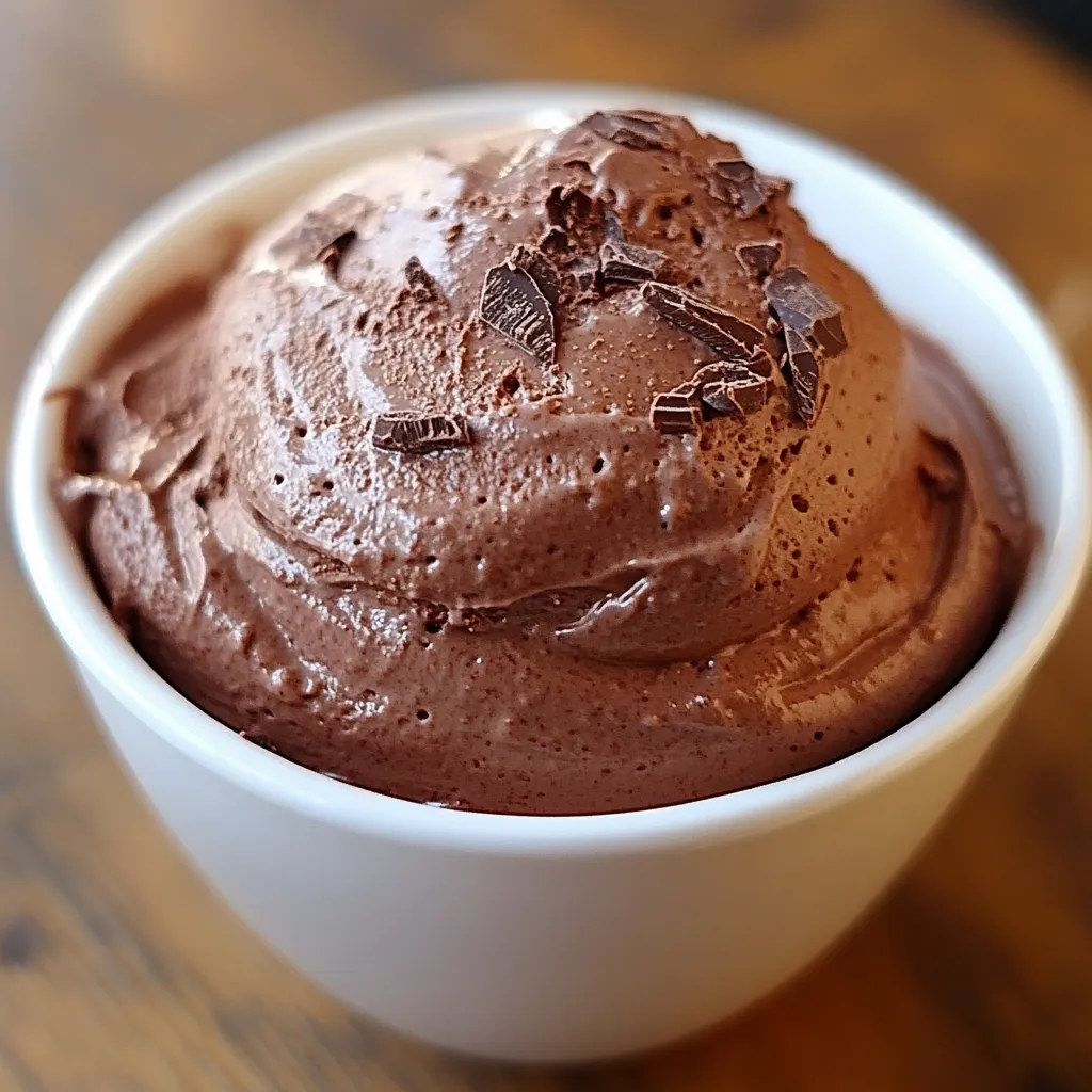 Crema de chocolate casera servida en tazón con textura suave y brillante