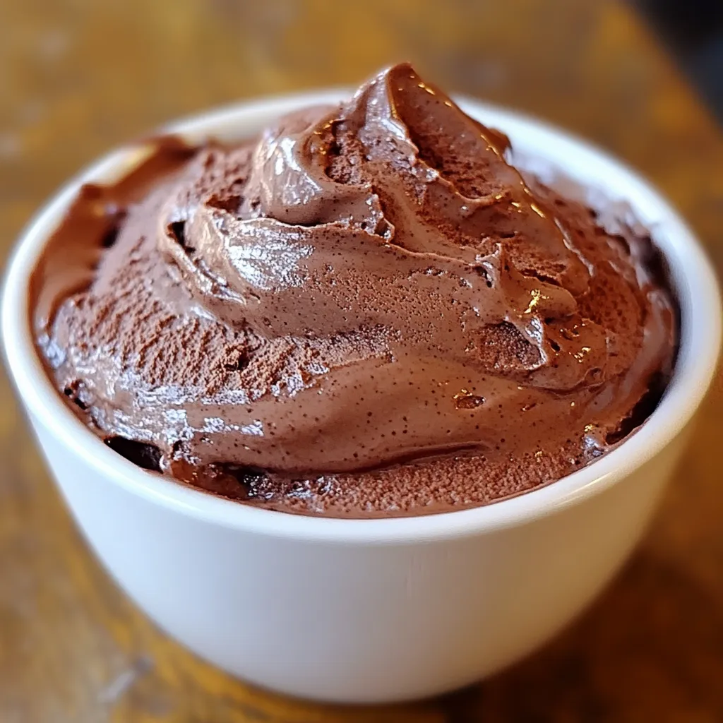 Crema de chocolate casera servida en tazón con textura suave y brillante