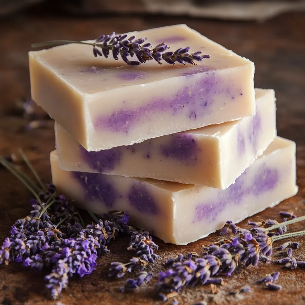 Ingredientes naturales para hacer jabón casero de lavanda con aceite esencial y flores secas.