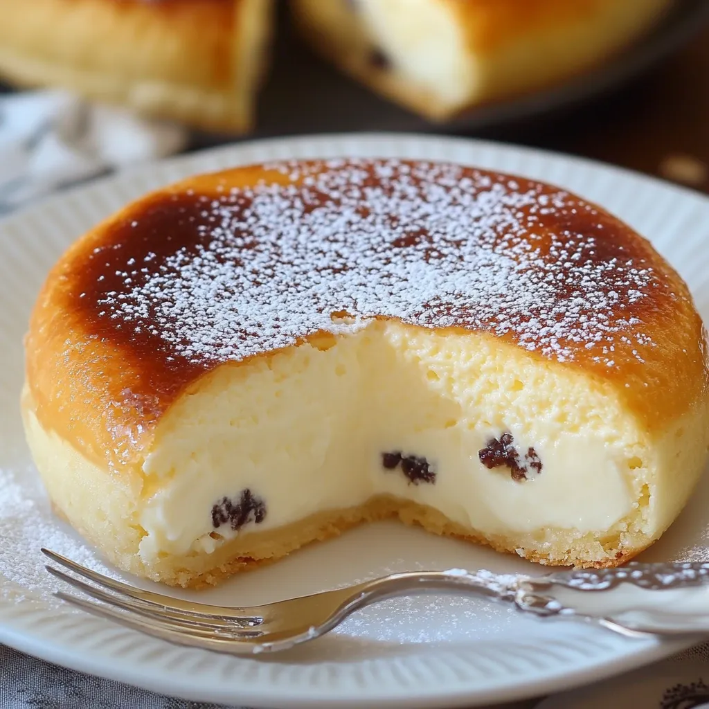Tarta casera esponjosa recién horneada con azúcar glas