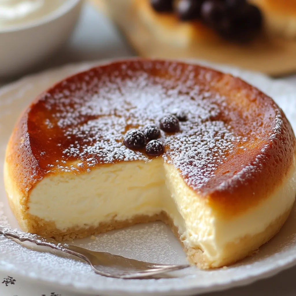 Tarta casera esponjosa recién horneada con azúcar glas