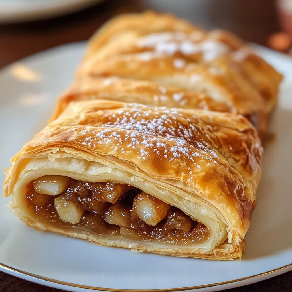Masa de strudel casera estirada sobre un paño de cocina, lista para rellenar.