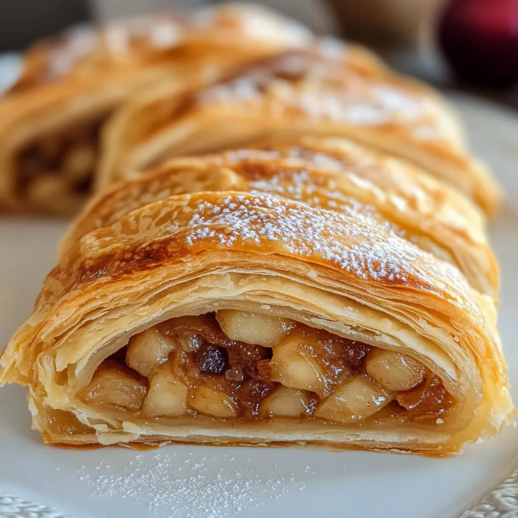 Masa de strudel casera estirada sobre un paño de cocina, lista para rellenar.