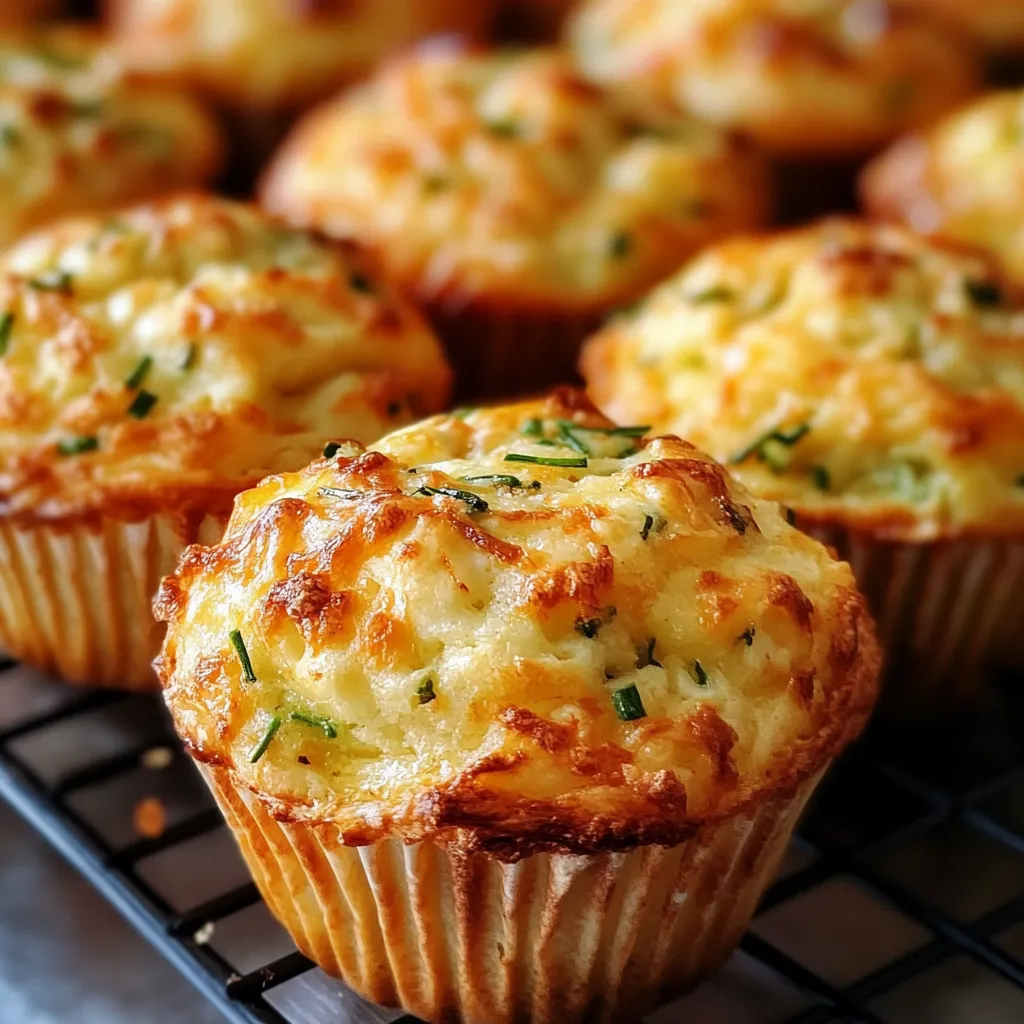 Muffins salados de calabacín, papa y zanahoria recién horneados en molde de muffins