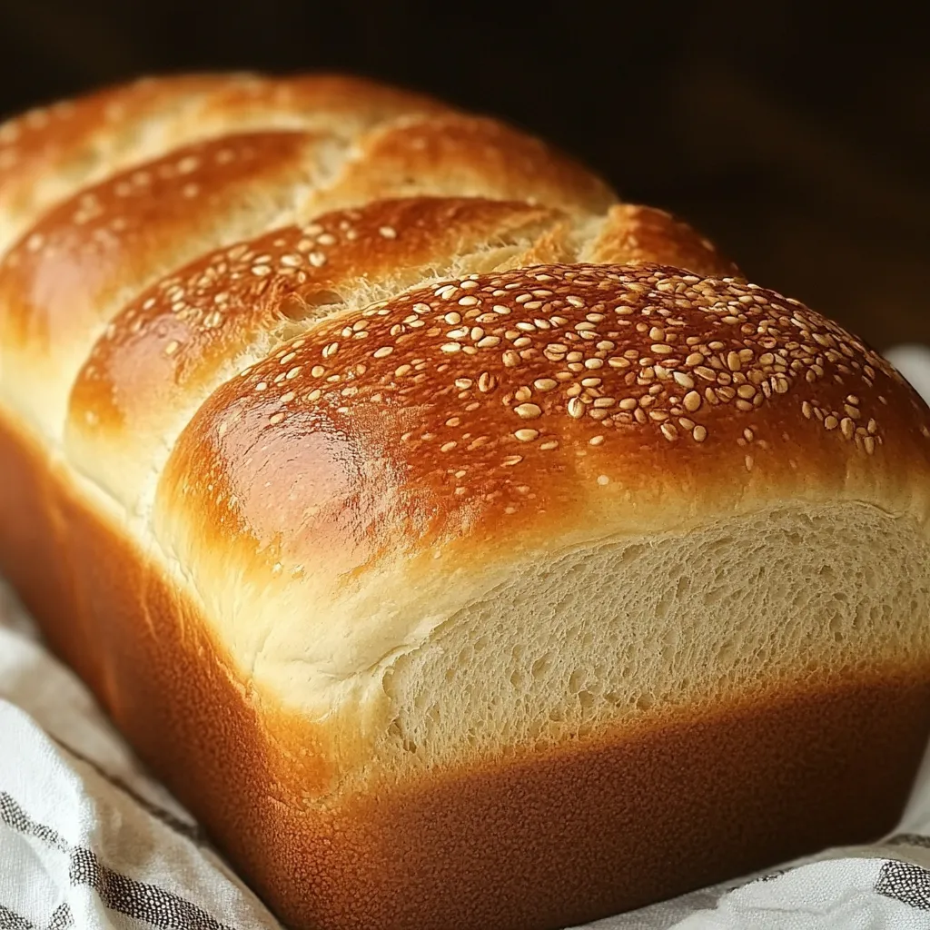 pan de licuadora sin amasado recién horneado en molde rectangular
