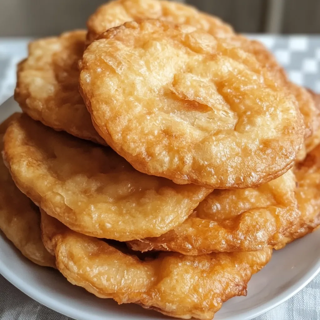 Pan frito crujiente casero servido sobre papel absorbente