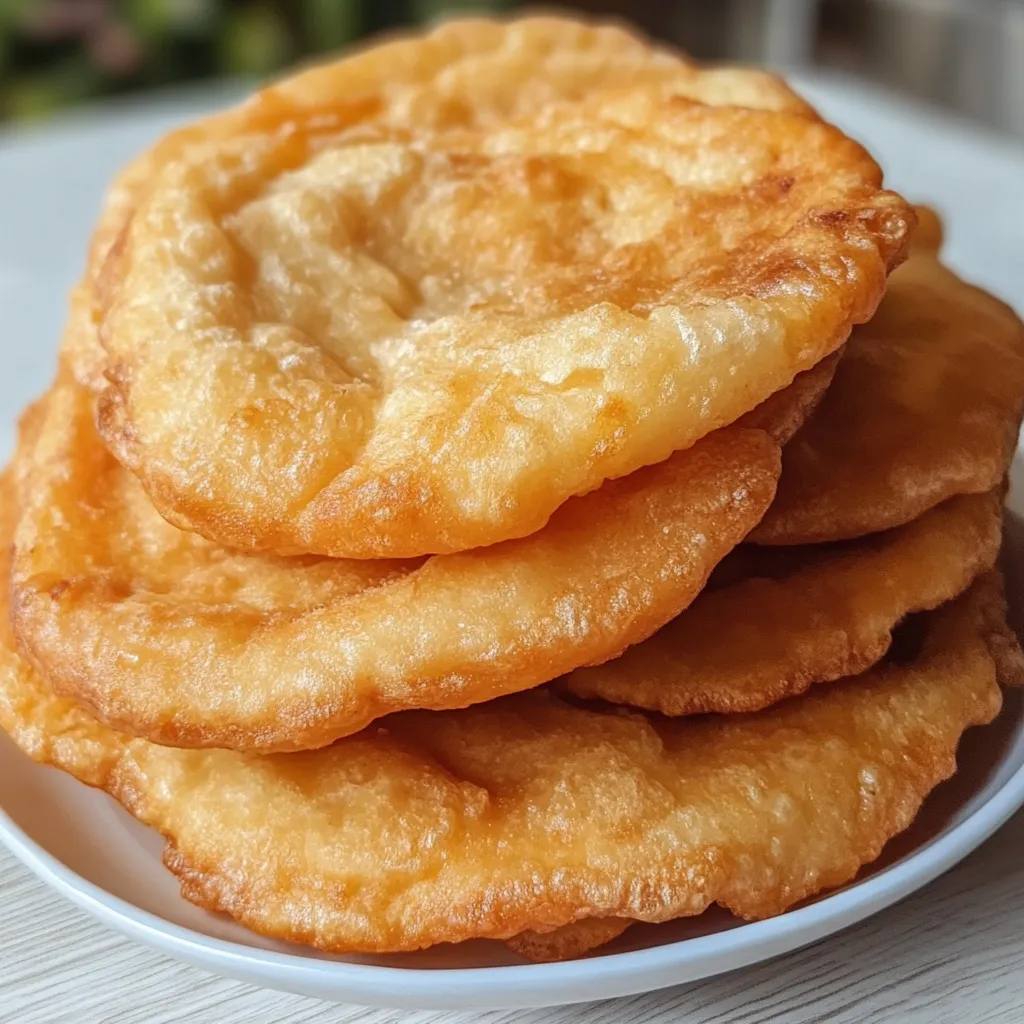 Pan frito crujiente casero servido sobre papel absorbente