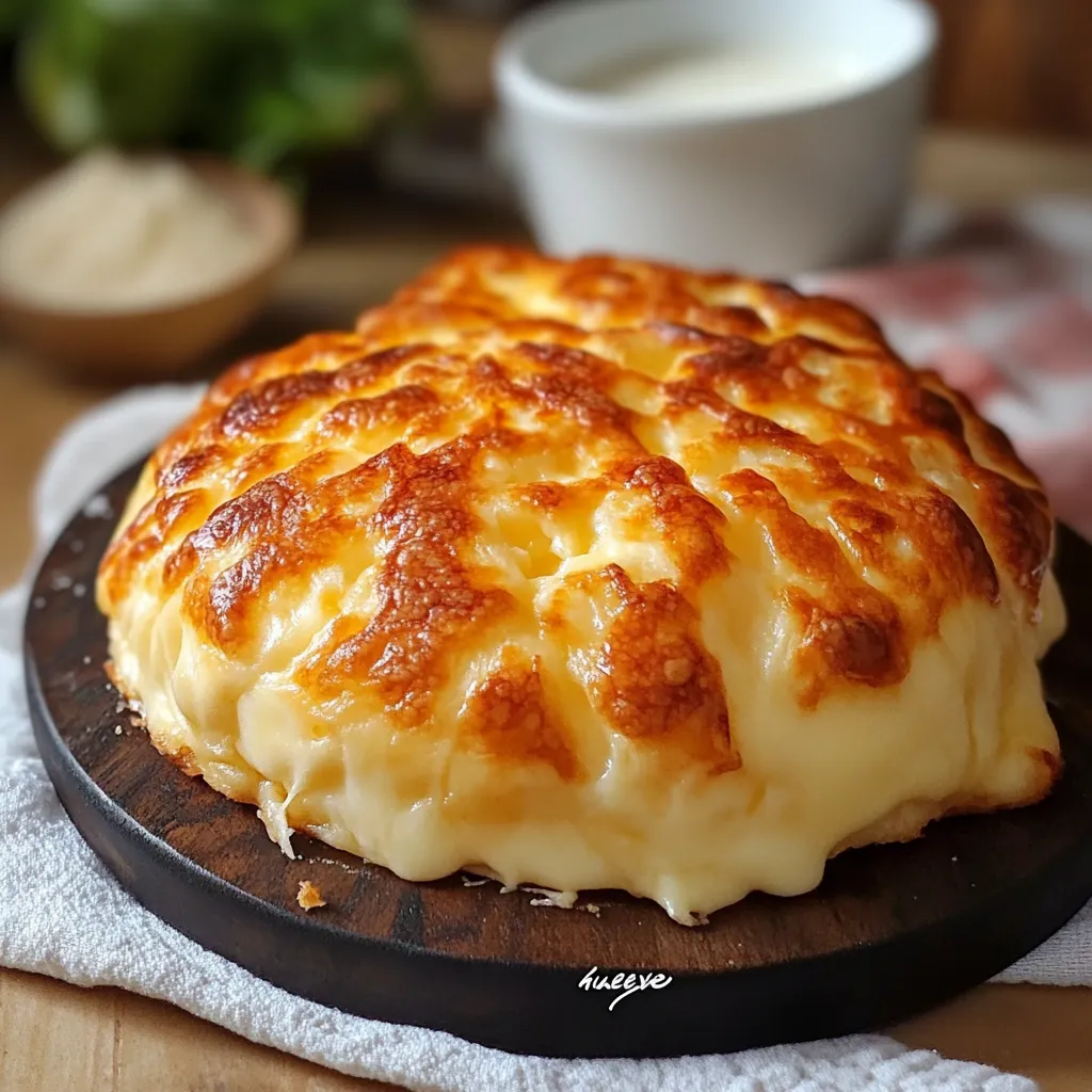 Pan de queso cocinado en sartén, dorado por fuera y servido en un plato blanco